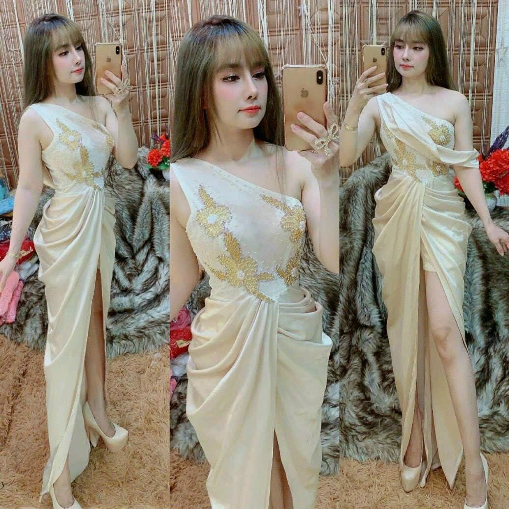 ĐẦM XẾP LY BẮT CHÉO KẾT PHA LÊ TINH SẢO ( hình thật)