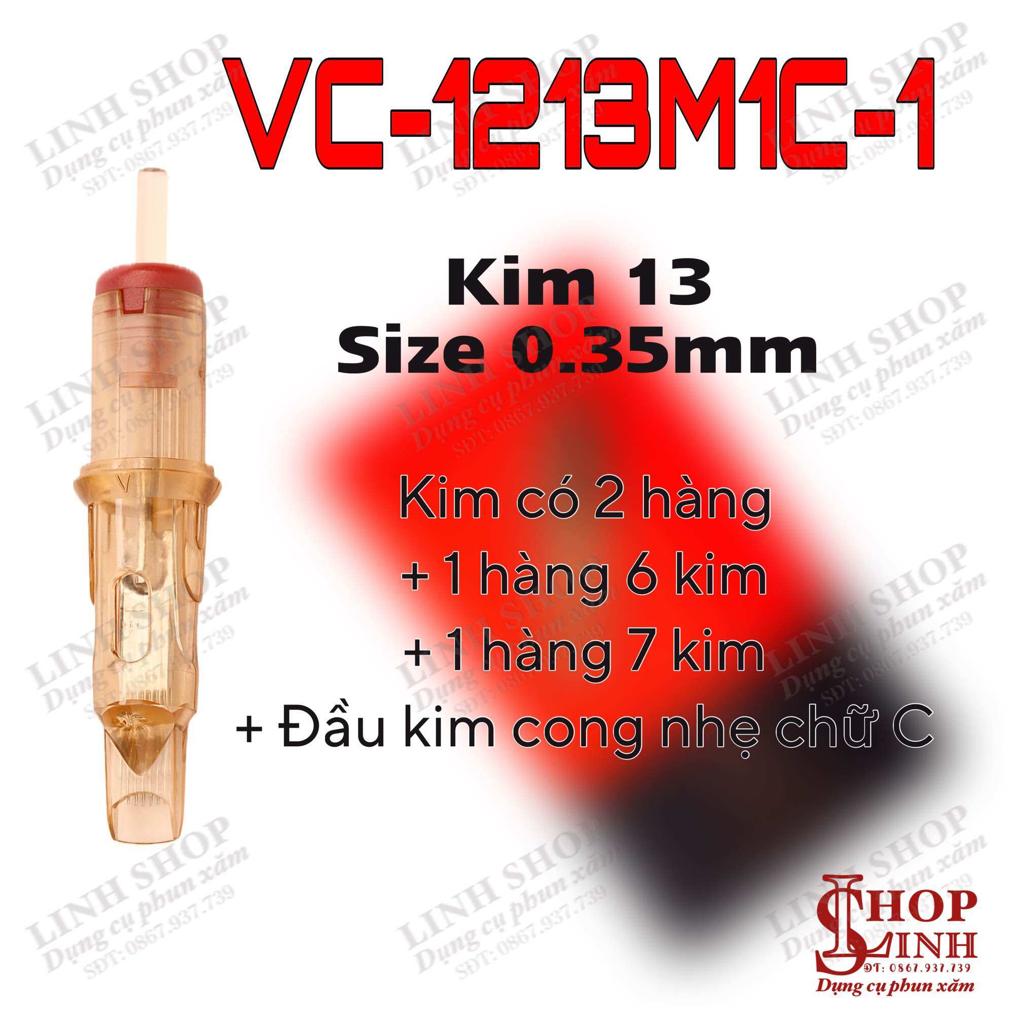 (1cái) Kim Ez VS V Select Kim Đạn Máy Pen Cho Phun Xăm Thẩm Mỹ