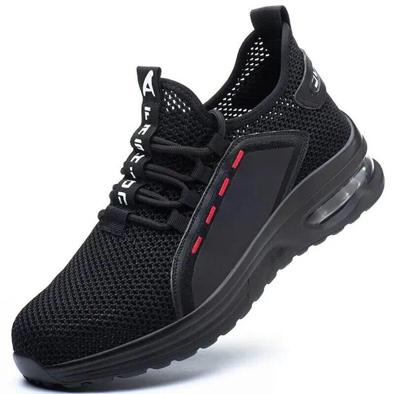 Giày công sở mũi thép thoáng khí Giày bốt an toàn nhẹ rỗng Giày sneaker công sở chống trượt cho nam và nữ