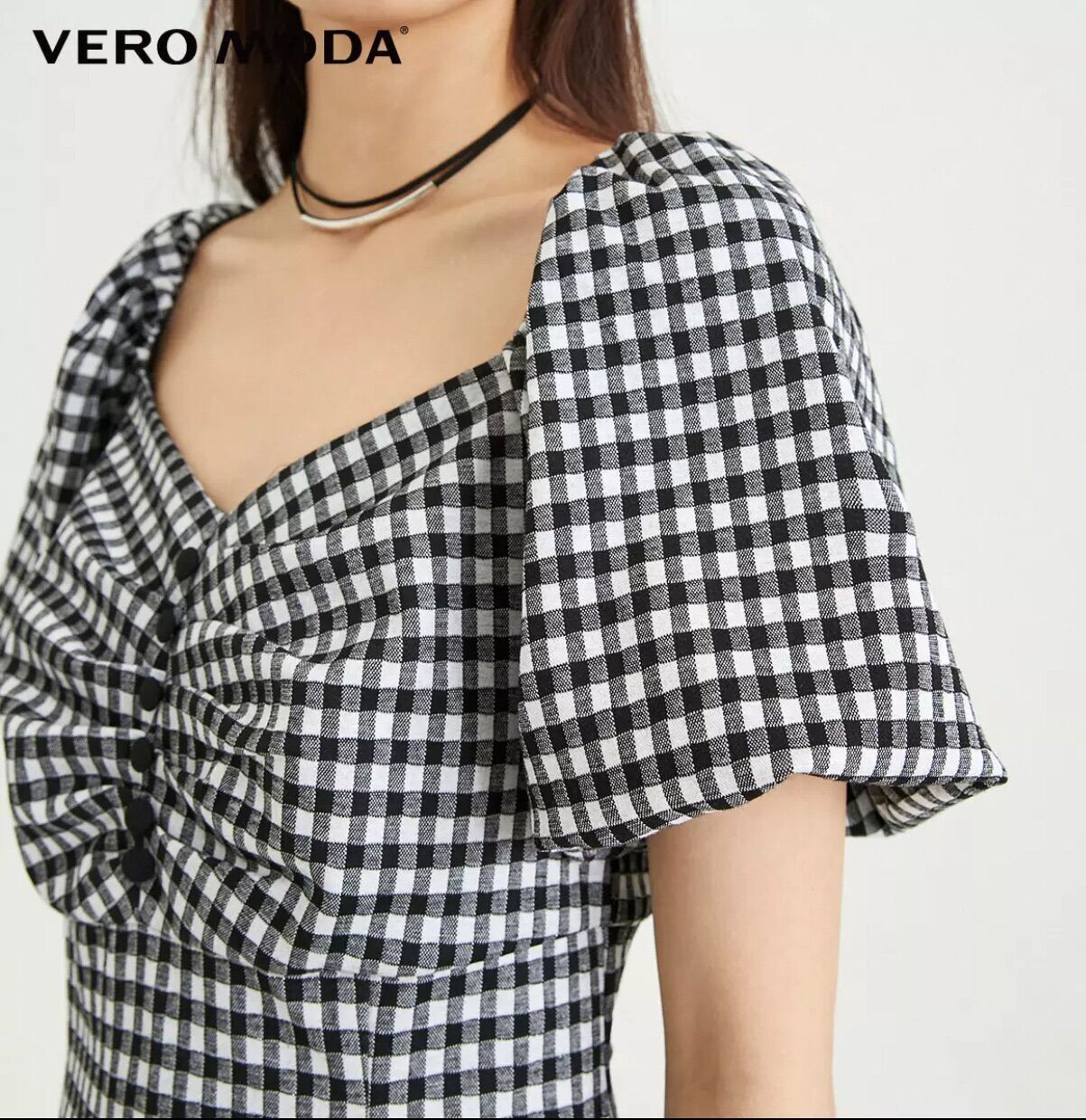 Váy kẻ Vero MODA size L