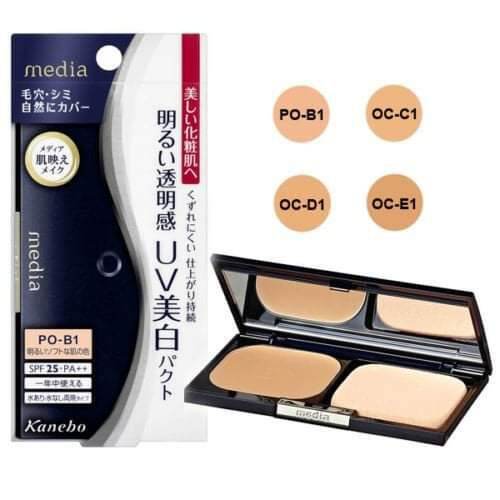 Phấn phủ media Kanebo nội địa Nhật SPF 25 - PA ++ (có lõi phấn và vỏ hộp phấn rời)