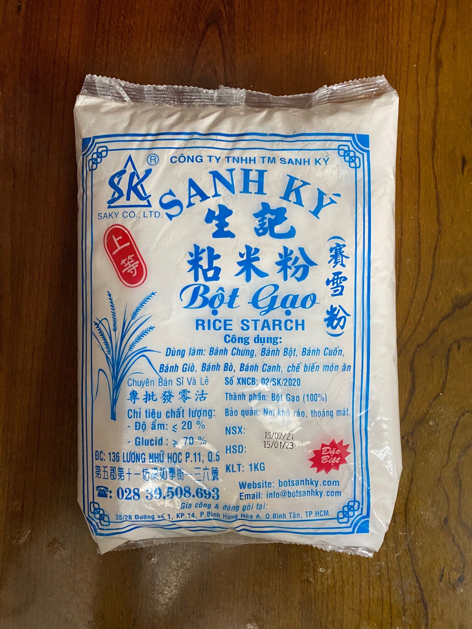 Bột gạo sanh ký 1kg