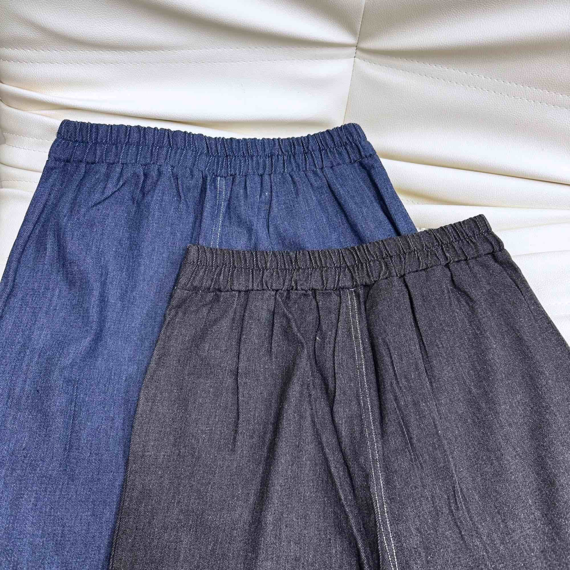 OOTD BIGSIZE | Quần denim lửng viền chỉ nổi
