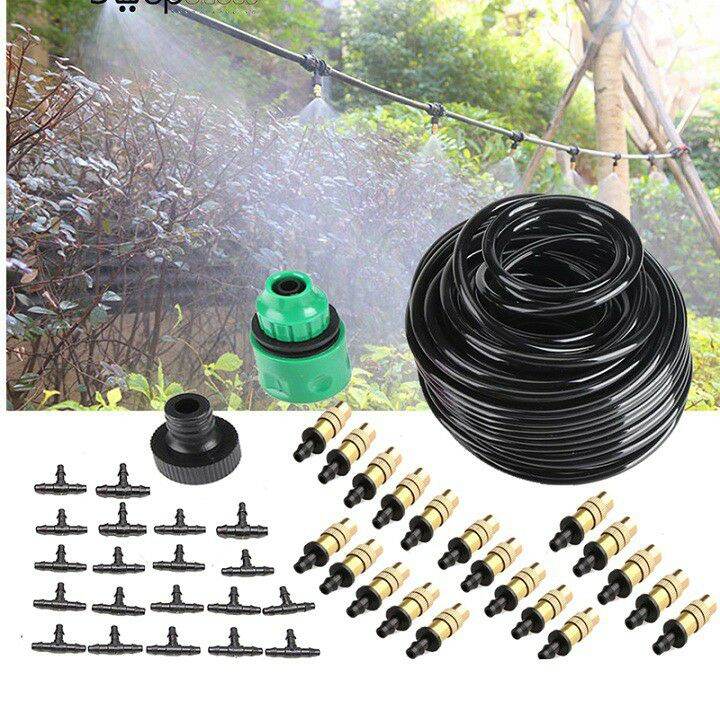 Bộ kit cao cấp phun sương tưới cây 20 béc bằng đồng tưới lan, cây cảnh, tưới rau