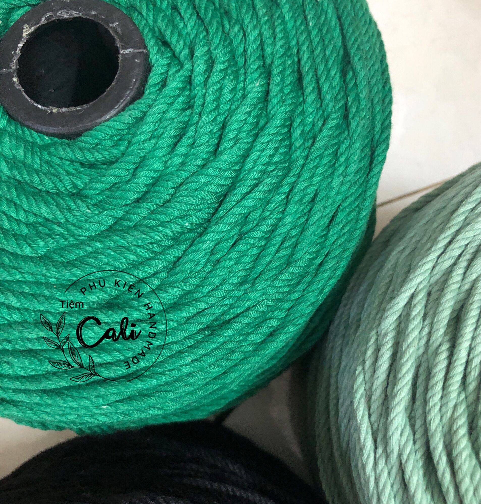 Cuộn dây thừng cotton macrame size 3.5mm - 500gram