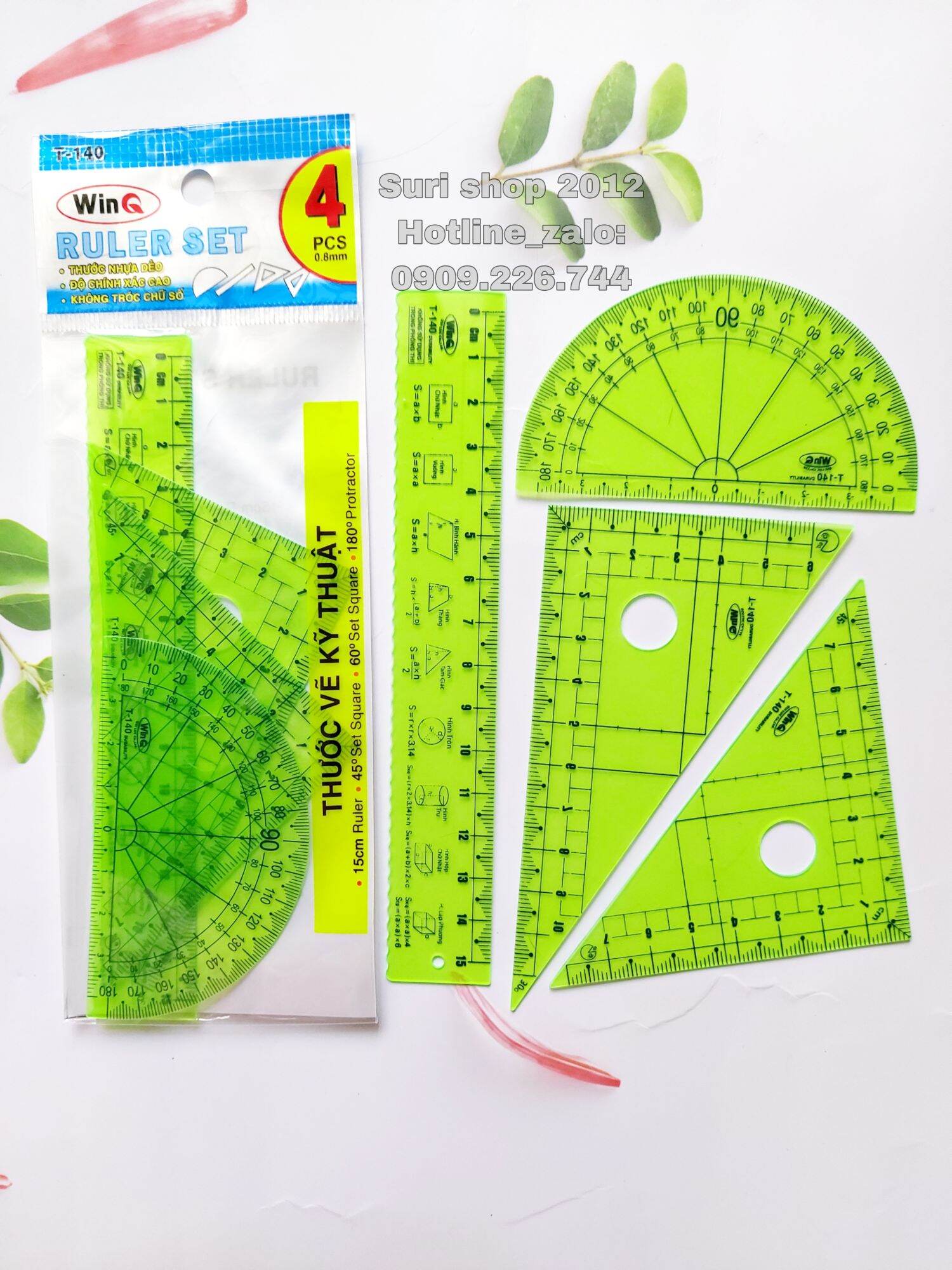 Bộ thước nhựa winq t-140