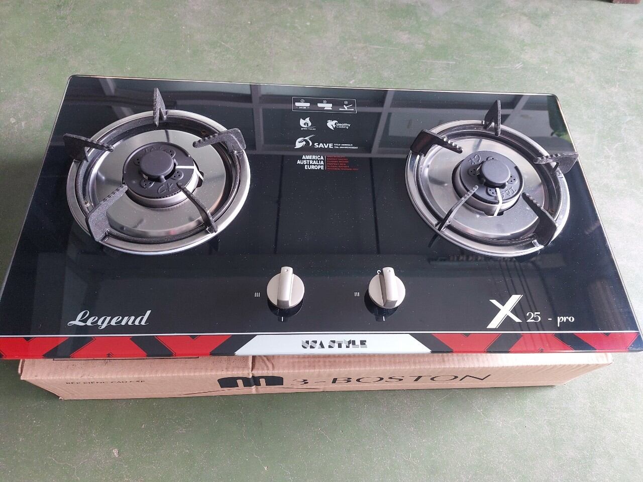 Bếp gas âm kiếng cường lực legend x25