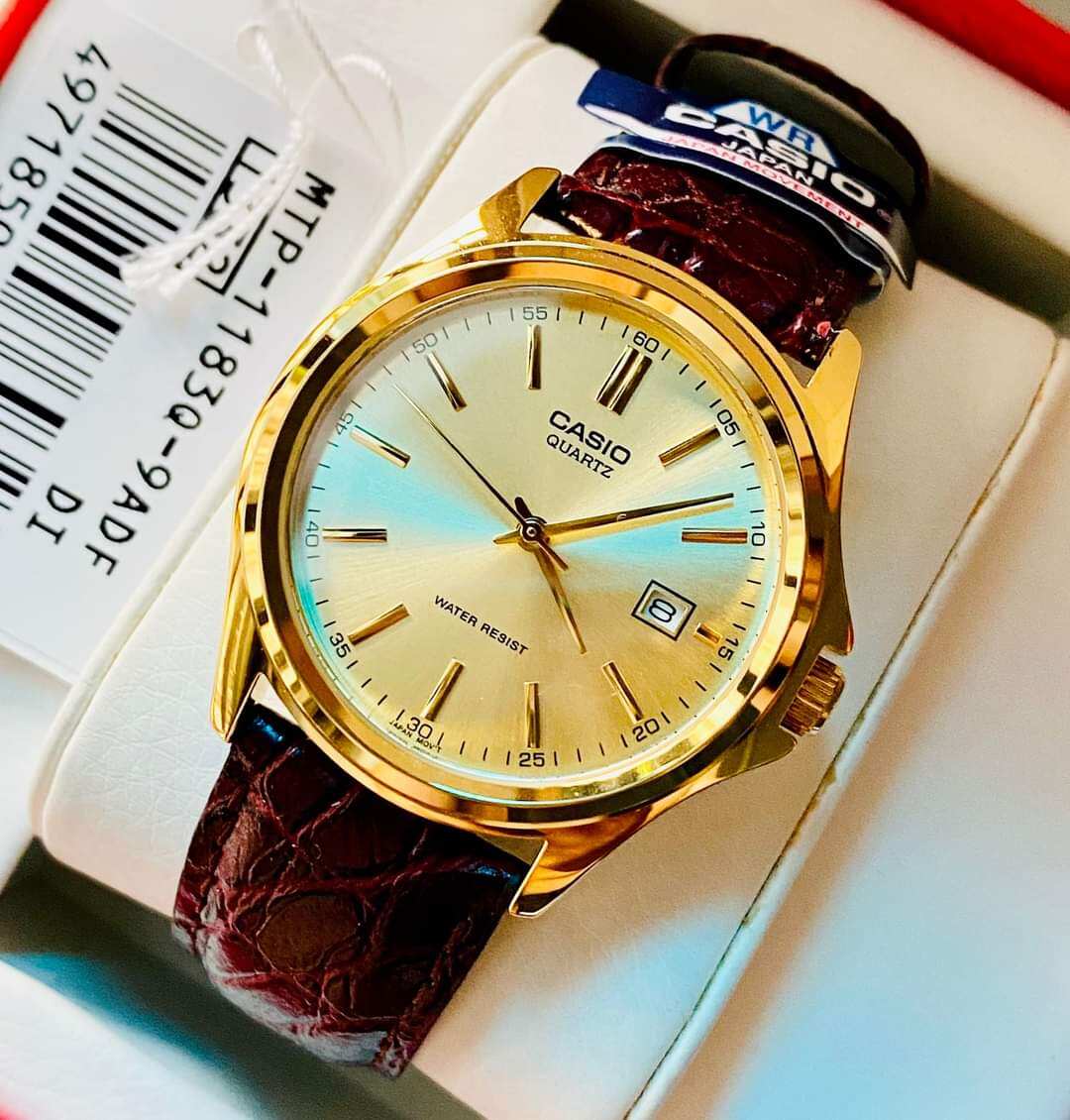 Đồng hồ dây da mtp-1083q chính hãng casio