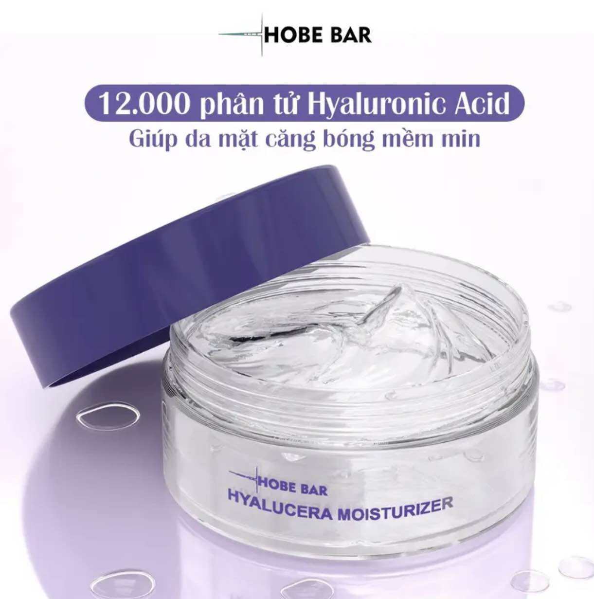 Kem Dưỡng Ẩm Hyaluronic Axit + Ceramides HOBEBAR 55ml