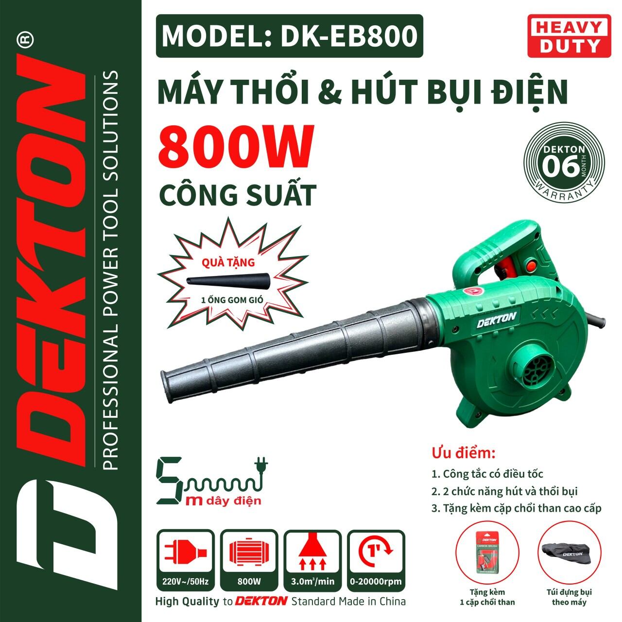 Máy thổi bụi dekton dk-eb800