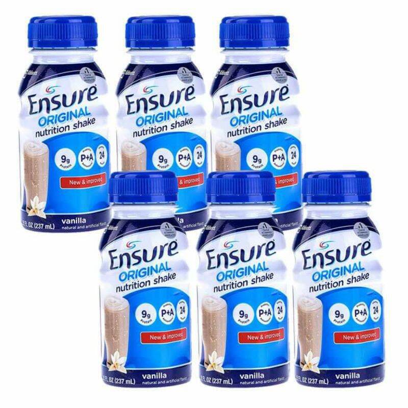 [Date 08/2024] Lốc 6 chai sữa Ensure Vani 237ml/chai