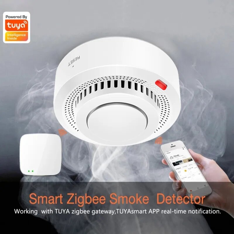 Thiết Bị Báo Khói Wifi Thông Minh Không Dây Gia Đình SmartLife Thông Minh Thiết Bị Phát Hiện Khói Có Độ Nhạy Cao