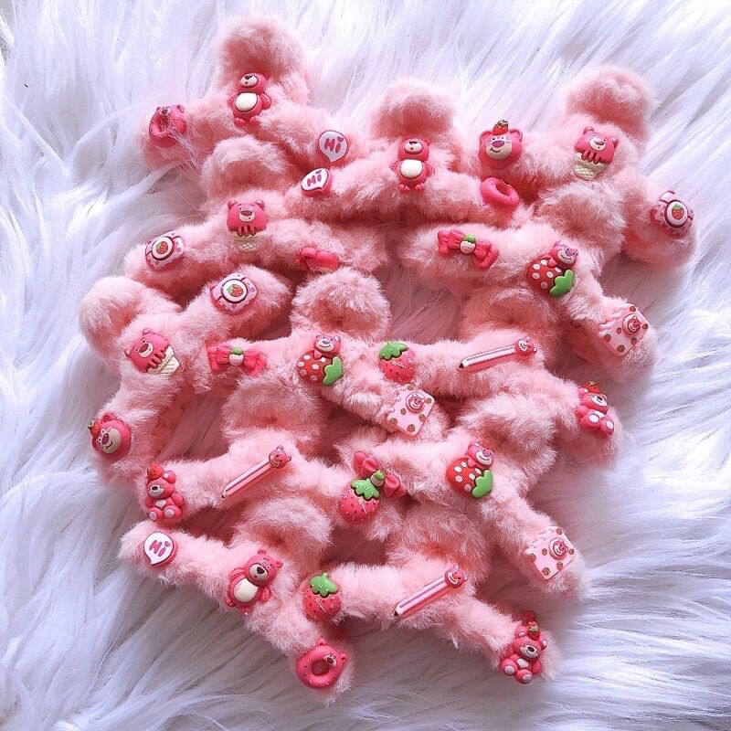 Kẹp tóc càng cua bông gấu dâu lotso