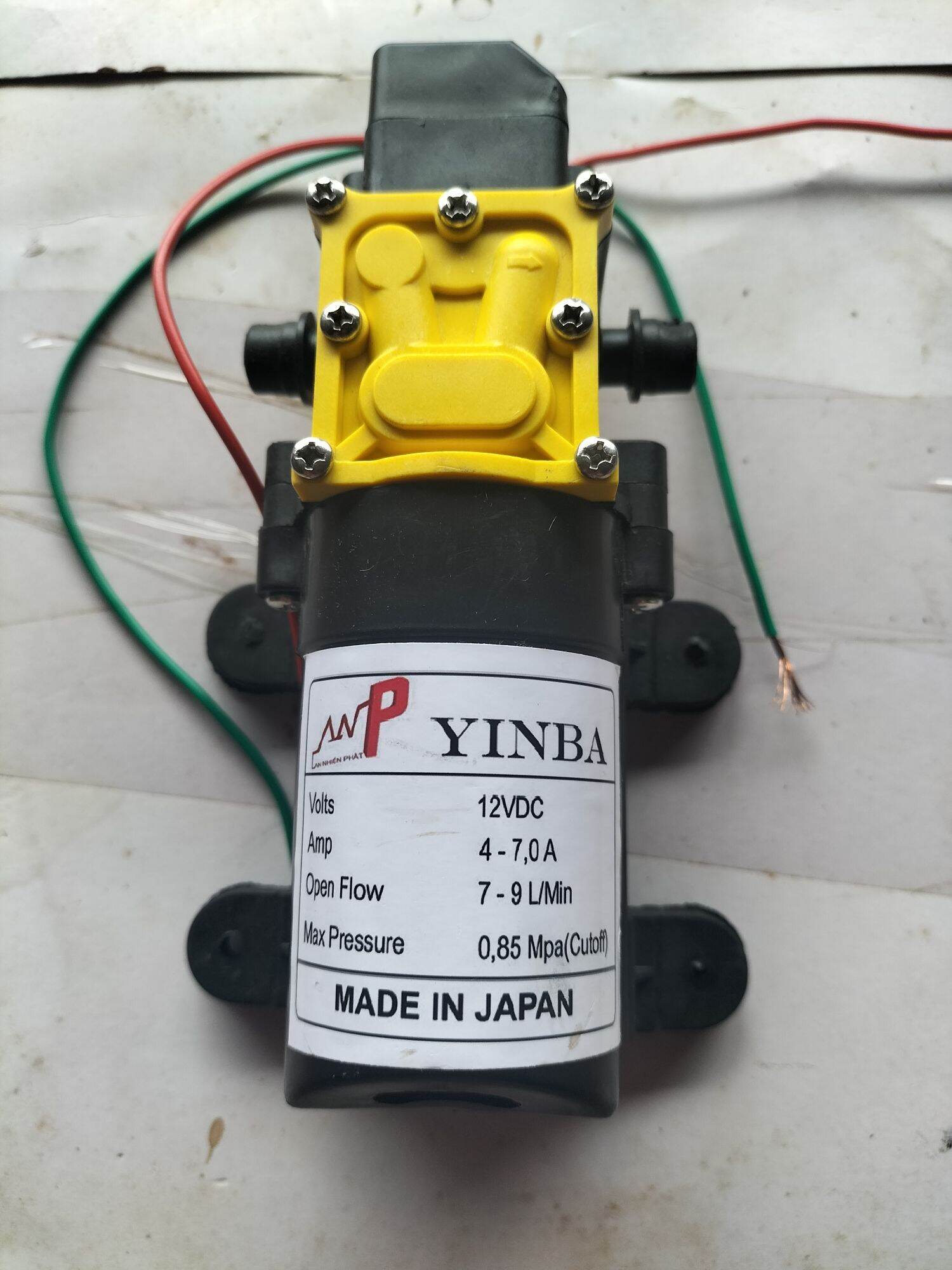 bộ mô tơ bơm nước bình đeo lưng yinba 12v