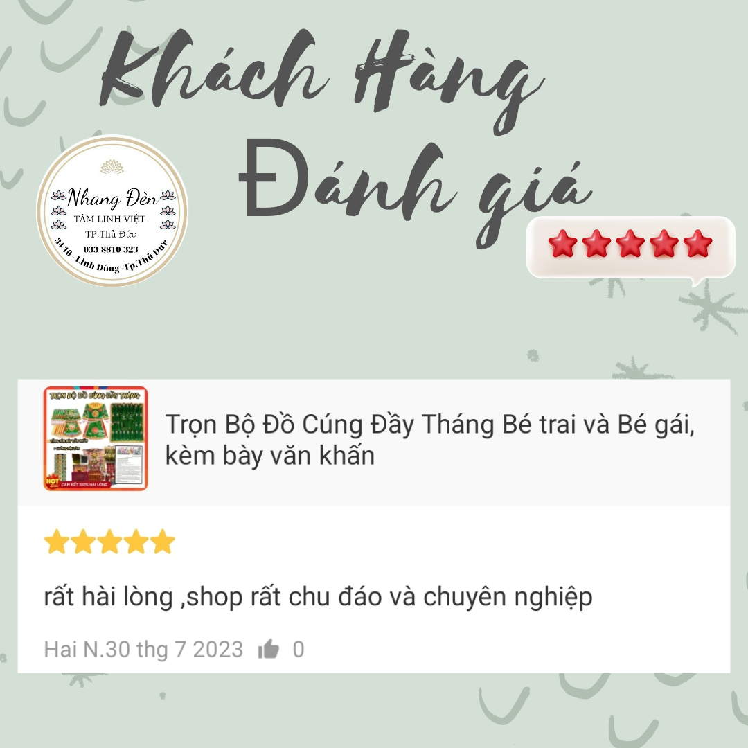 Trọn bộ đồ cúng đầy tháng,thôi nôi,cúng đốt,kèm bày vân khấn