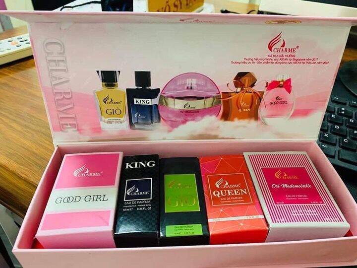 Bộ nước hoa mini 5 chai (2 mùi nam 3 mùi nữ 10ml)
