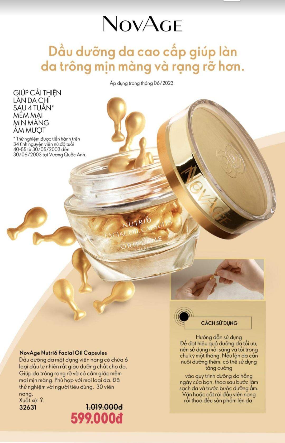 Viên dầu dưỡng da Nutri 6.