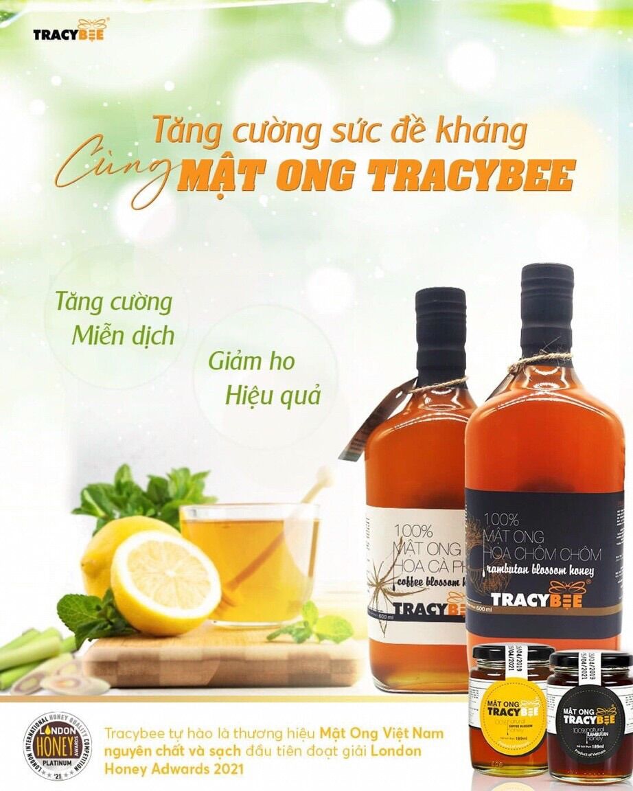 [HCM] Mật ong hoa cà phê Tracybee 600ml