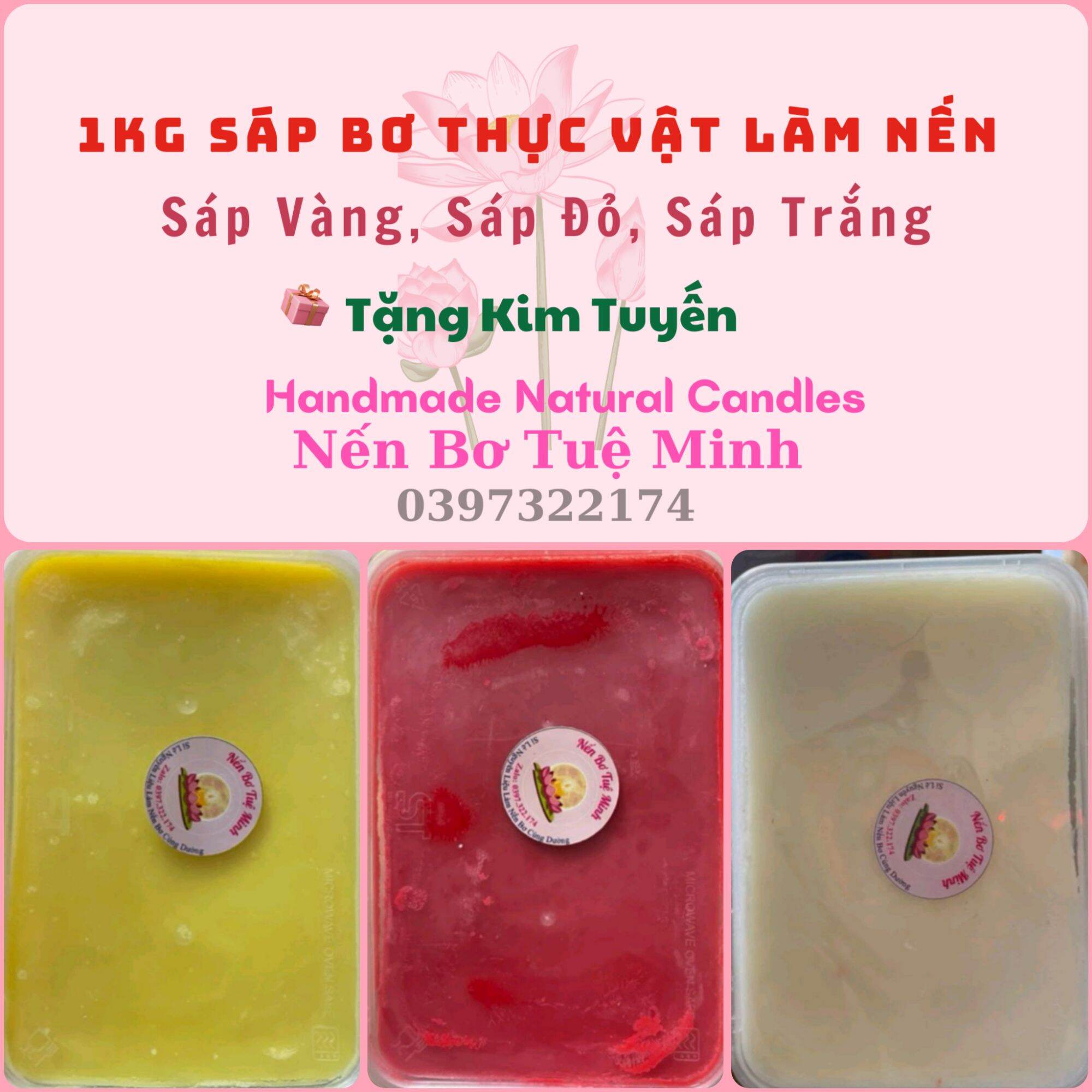 1 kg sáp bơ làm nến
