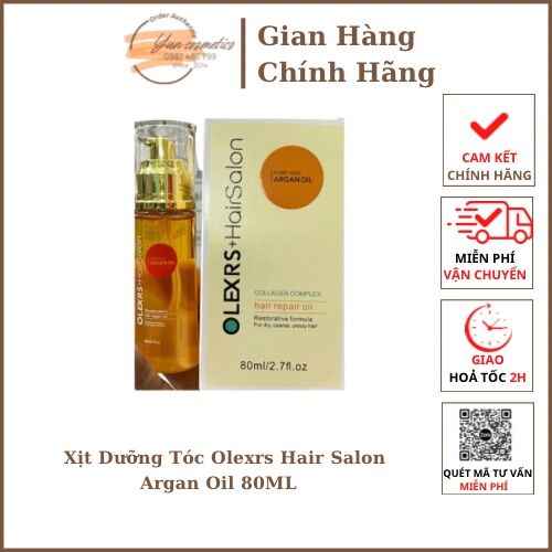 Tinh dầu dưỡng tóc olexrs+hairsalon collagen complex hair repair oil 80ml