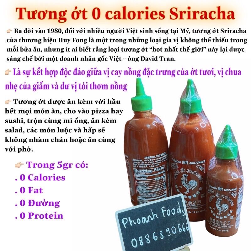Tương ớt Sriracha side 255gr - - vị cay ngon