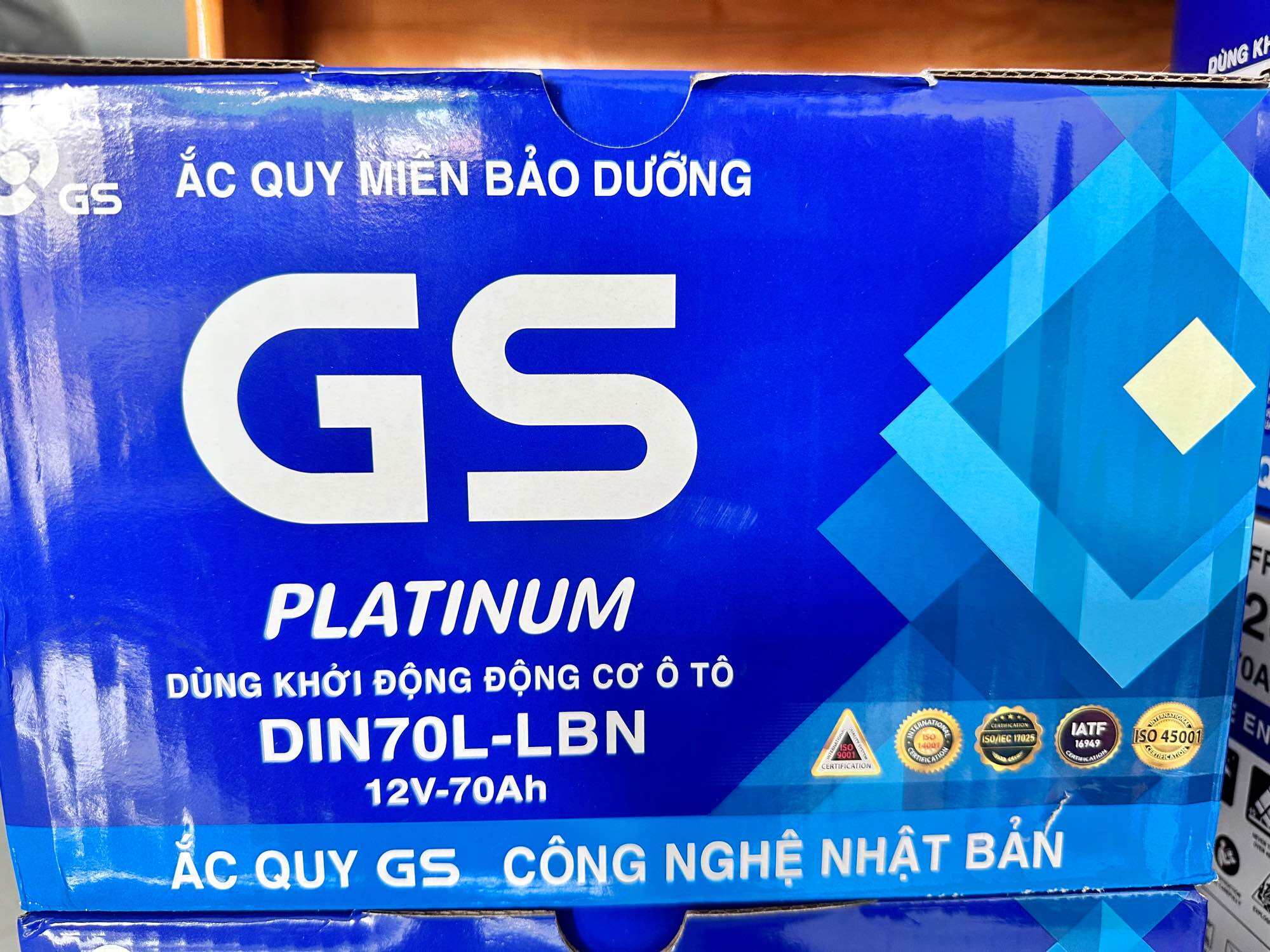 Ắc Quy GS12v - 70ah khởi động ô tô