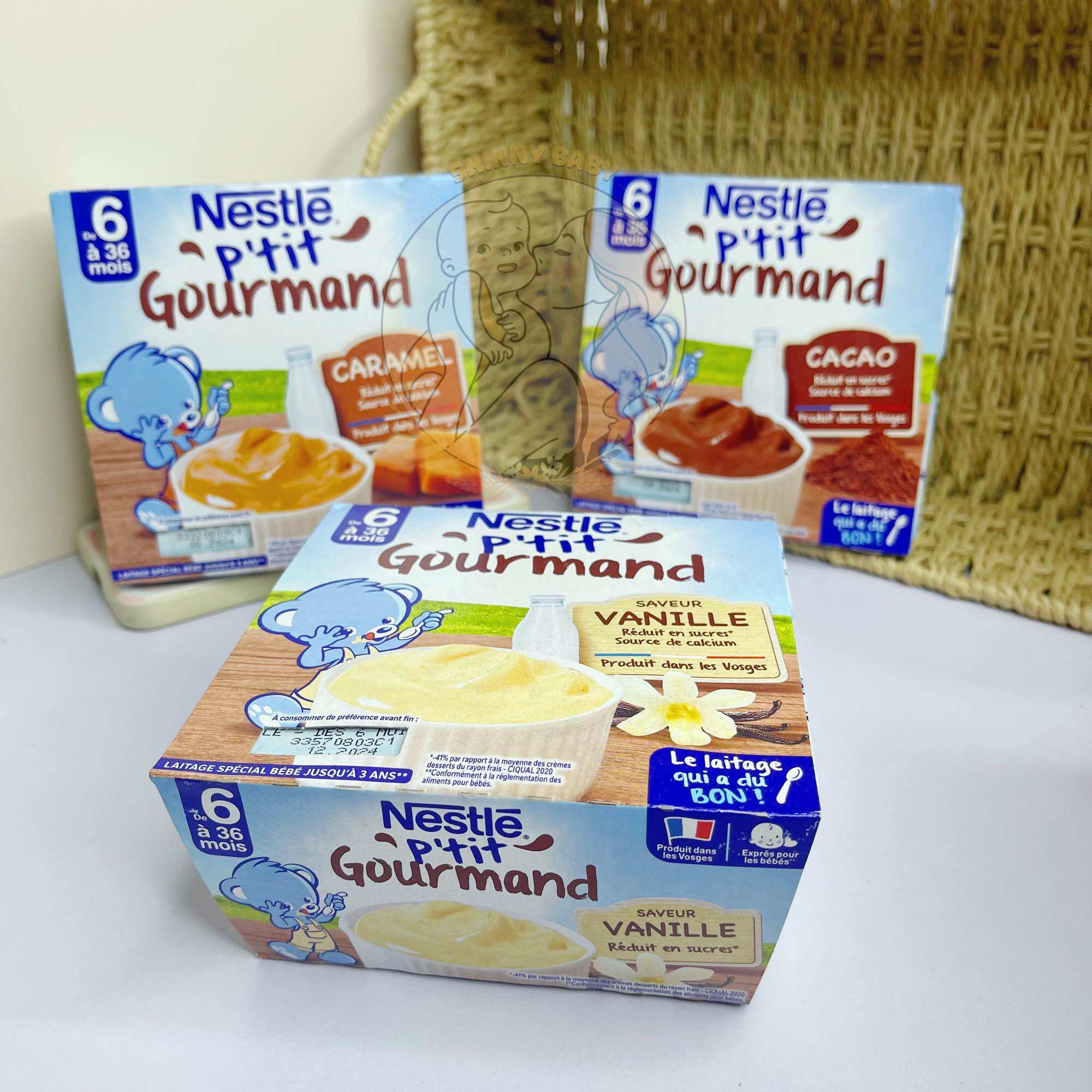 12/24 váng sữa nestle 6m+ pháp đủ vị 100g