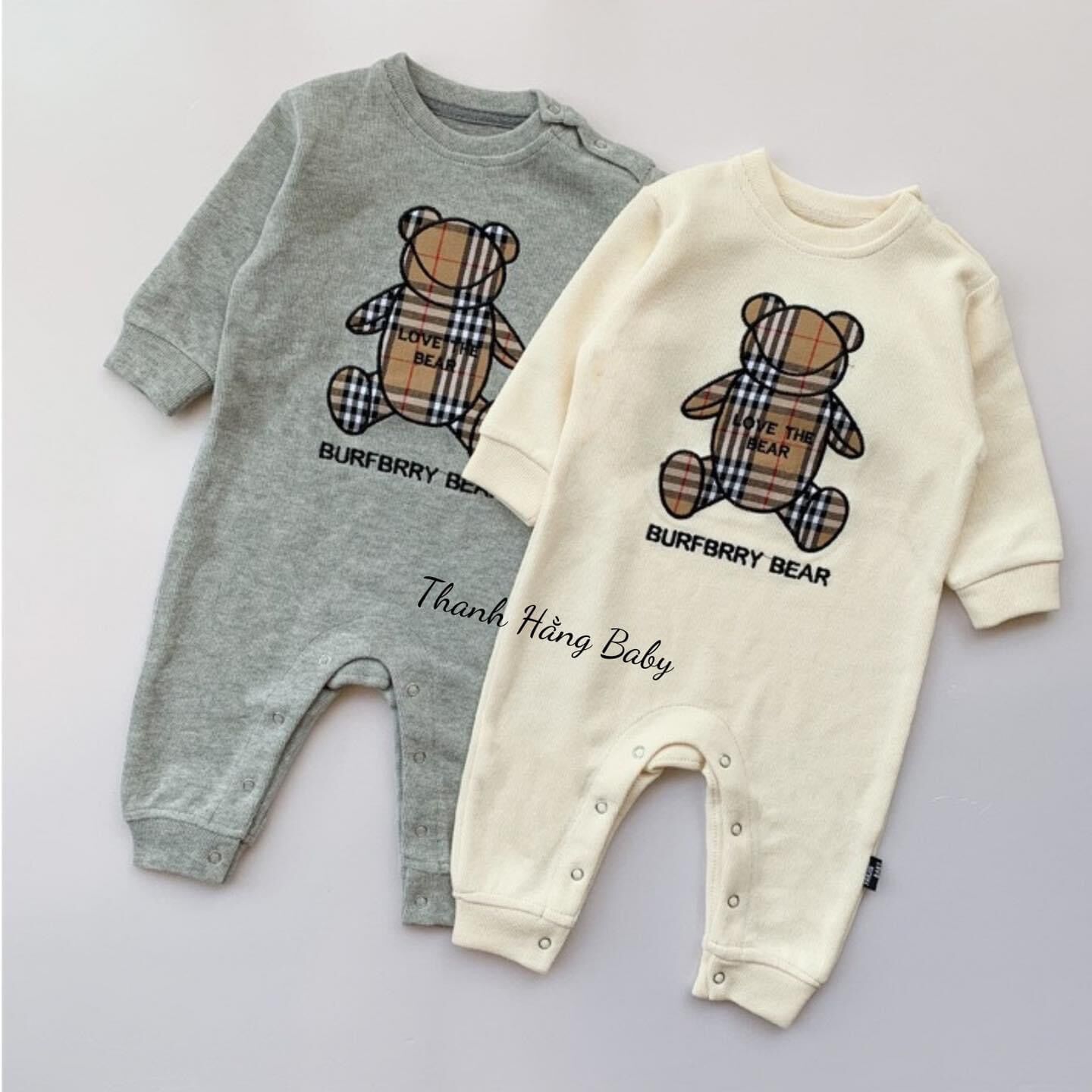 Body suit gầu bear cho bé