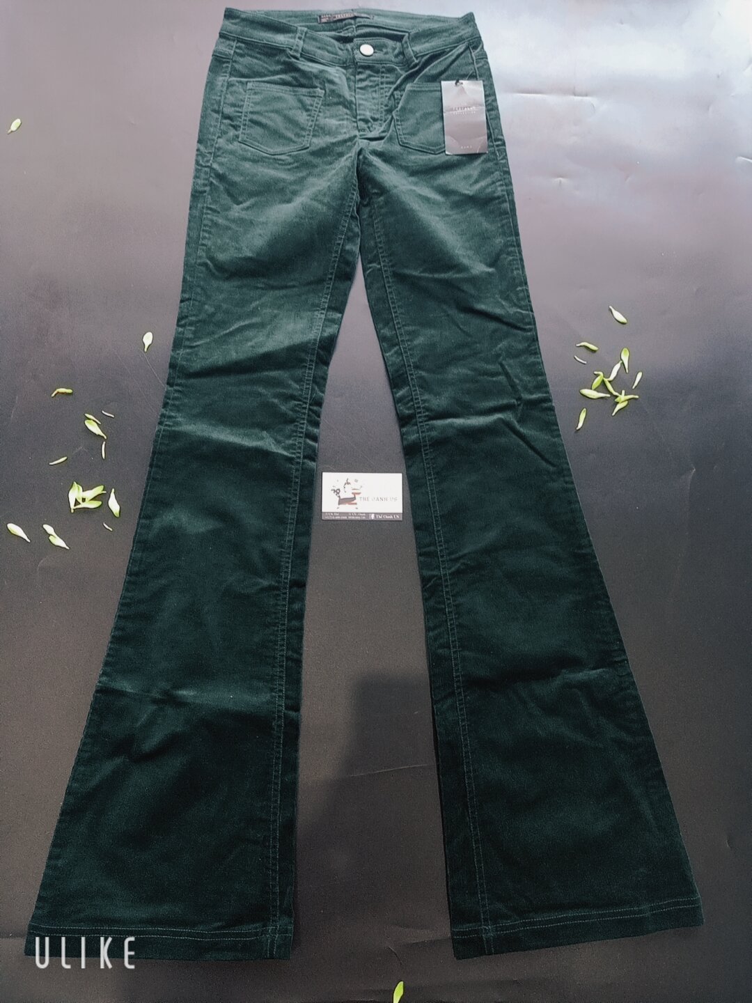 Quần jeans nhung ống loe hiệu zara
