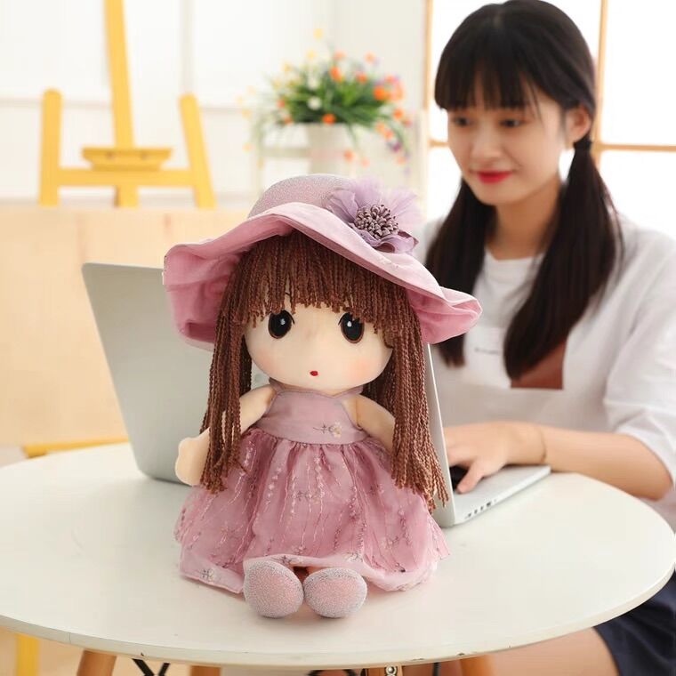 [Màu Hồng] Gấu Bông Búp Bê Quà Tặng Size 45cm