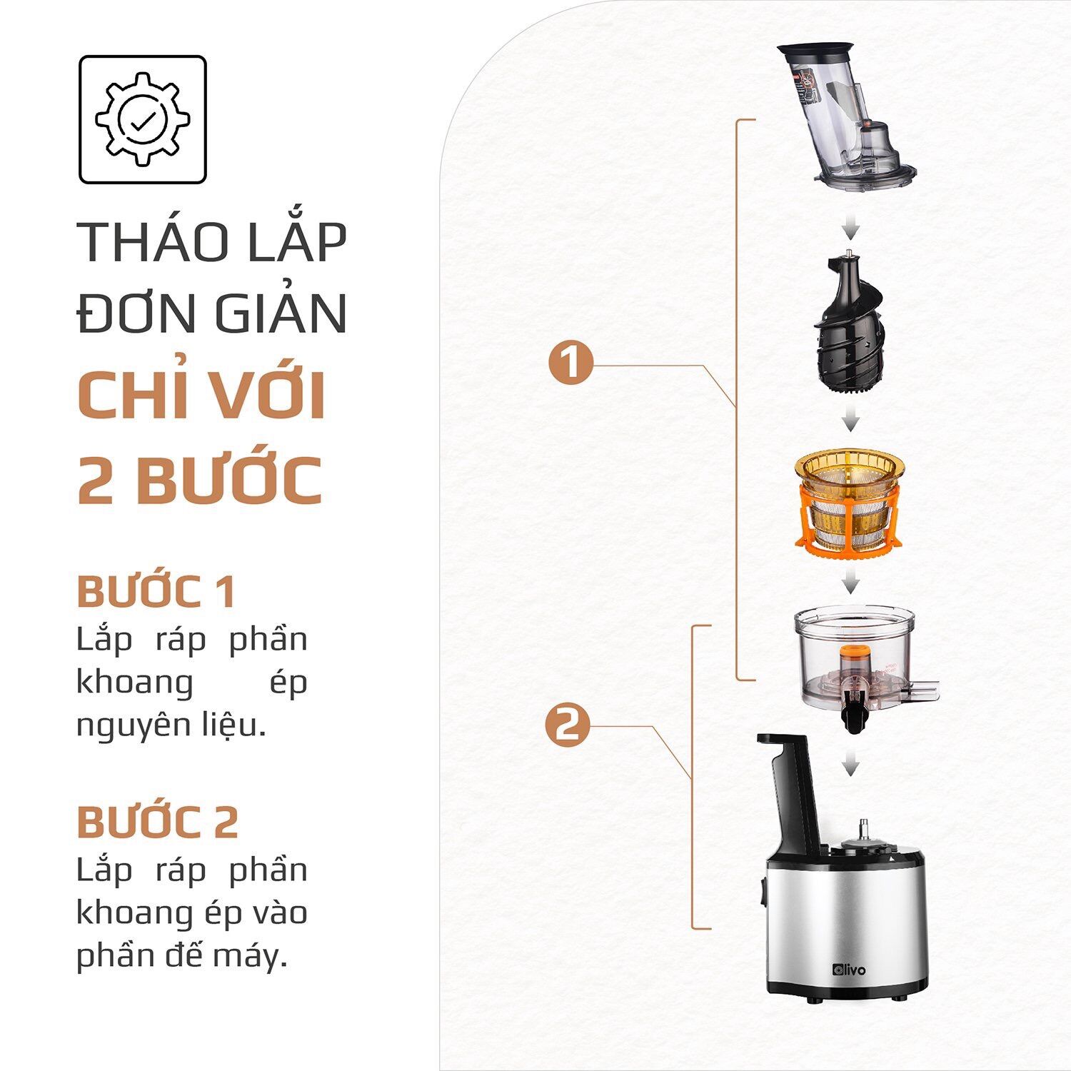 [CHÍNH HÃNG] Máy Ép Chậm Olivo SJ200 - Thương Hiệu Mỹ 🇺🇸
