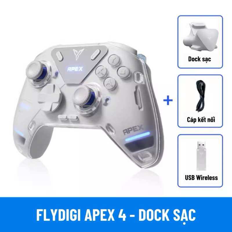 Flydigi Apex 4 | [Chính Hãng] [BH12T] Tay cầm Bluetooth Wireless chơi game trên IOS, Android và PC