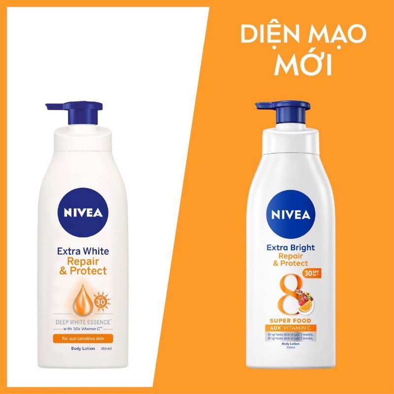 Sữa dưỡng thể dưỡng trắng da nivea 350ml