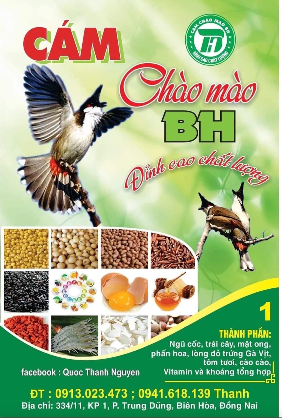 Cám chào mào bh số 1