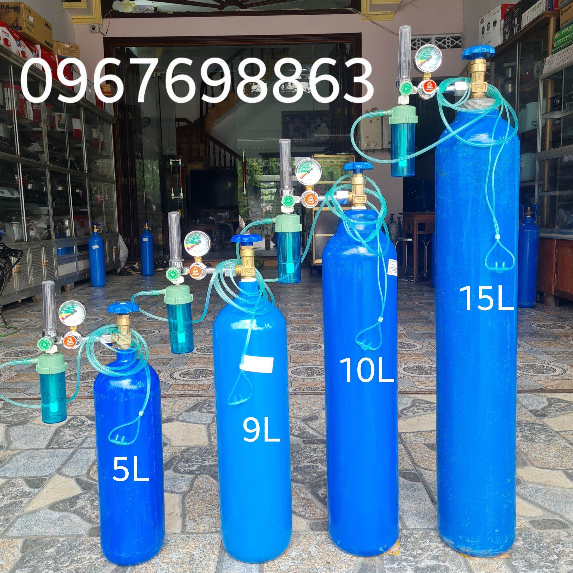 Bộ Bình Oxy Y Tế  9Lít Full Phụ Kiện