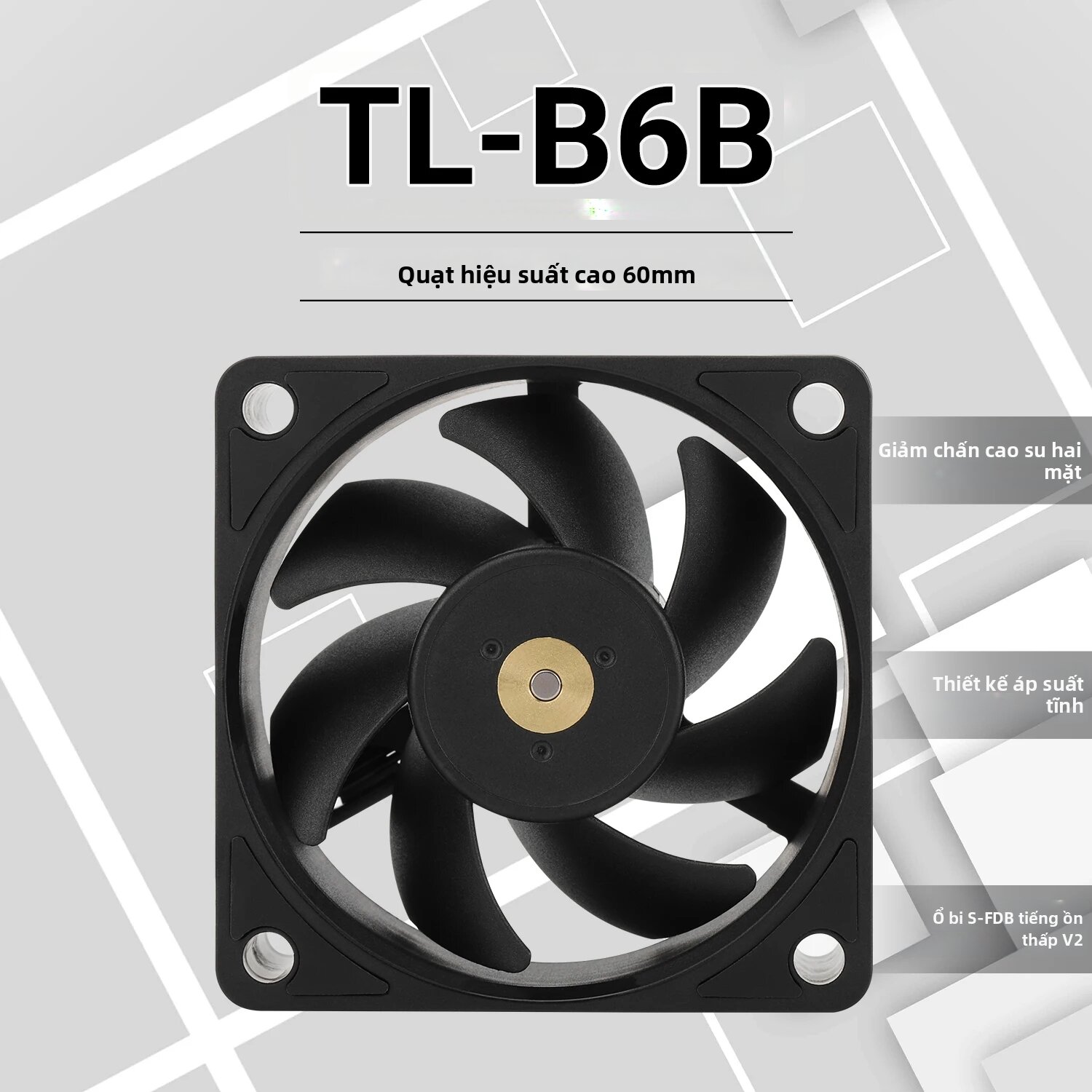Thermalright | Quạt Case Thermalright 60mm TL-B6B/B6W - Quạt Làm Mát CPU 12V 7 Cánh 3200-3300 RPM, Ít Tiếng Ồn, Biến Tần, Dành Cho Vỏ Máy Tính Giá 463,000 Đồng*Miễn phí vận chuyển