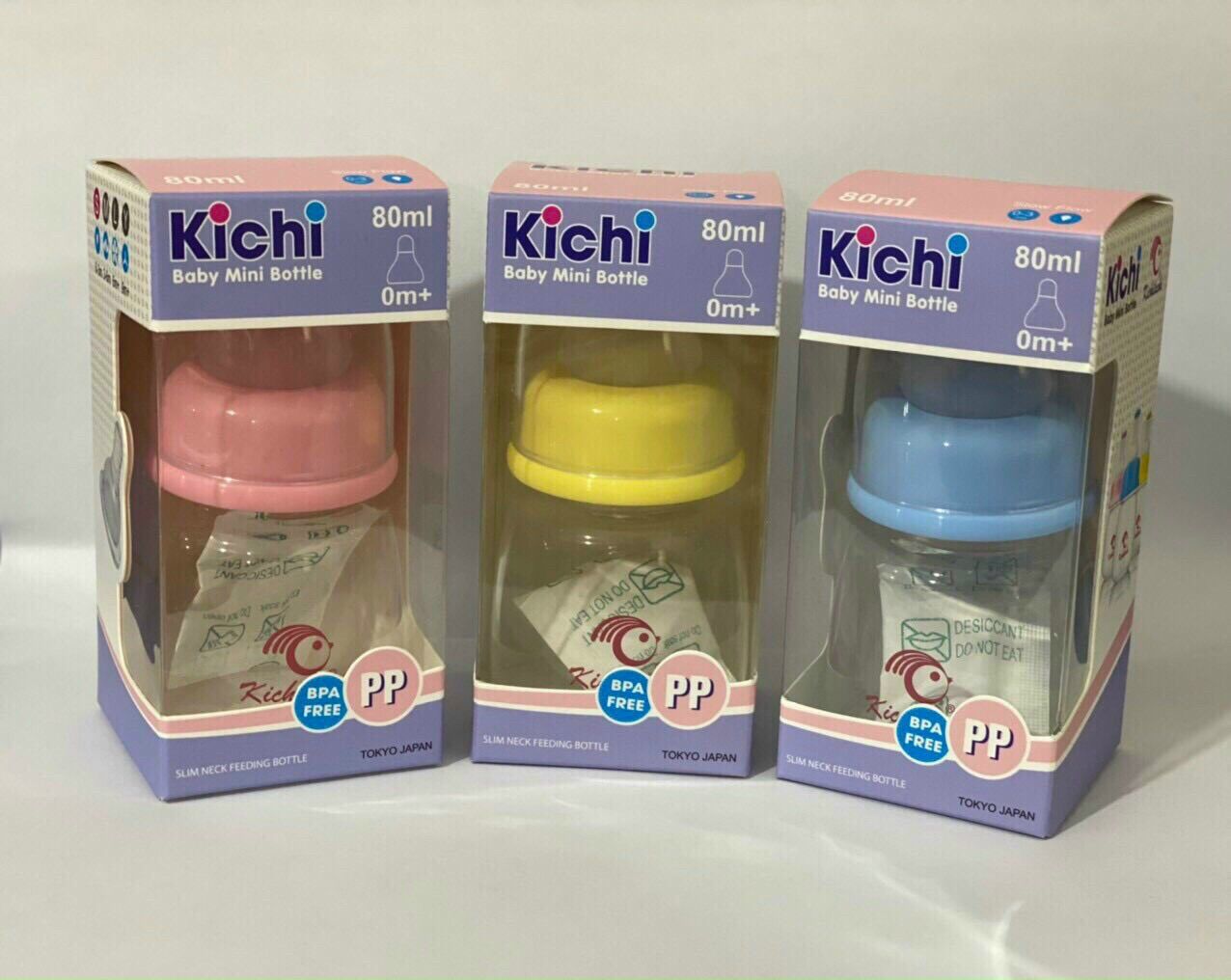 Bình sữa kichilachi cổ hẹp 80ml cho bé sơ sinh
