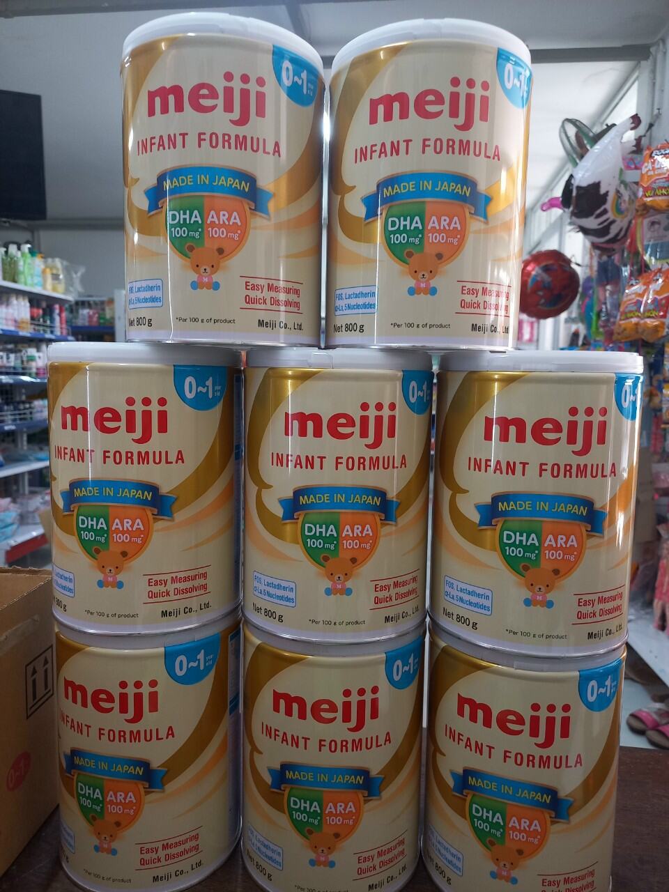 Sữa Meji 0-1 800g hàng nhập khẩu dành cho trẻ từ 0-1 tuổi