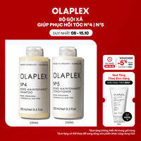 Dầu gội giúp phục hồi tóc Olaplex No.4 250ml + Dầu xả phục hồi tóc Olaplex No.5 250ml