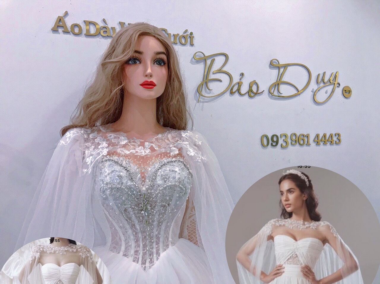 Áo choàng dạ hội tiệc cưới siêu sang