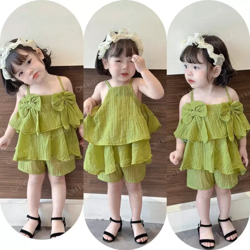 C1-set bèo nơ 2 dây bé gái 9-18kg