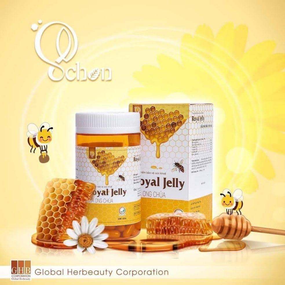 [HCM]sữa ong chúa royajelly ngọc trinh 100 viên(tem nguyên)