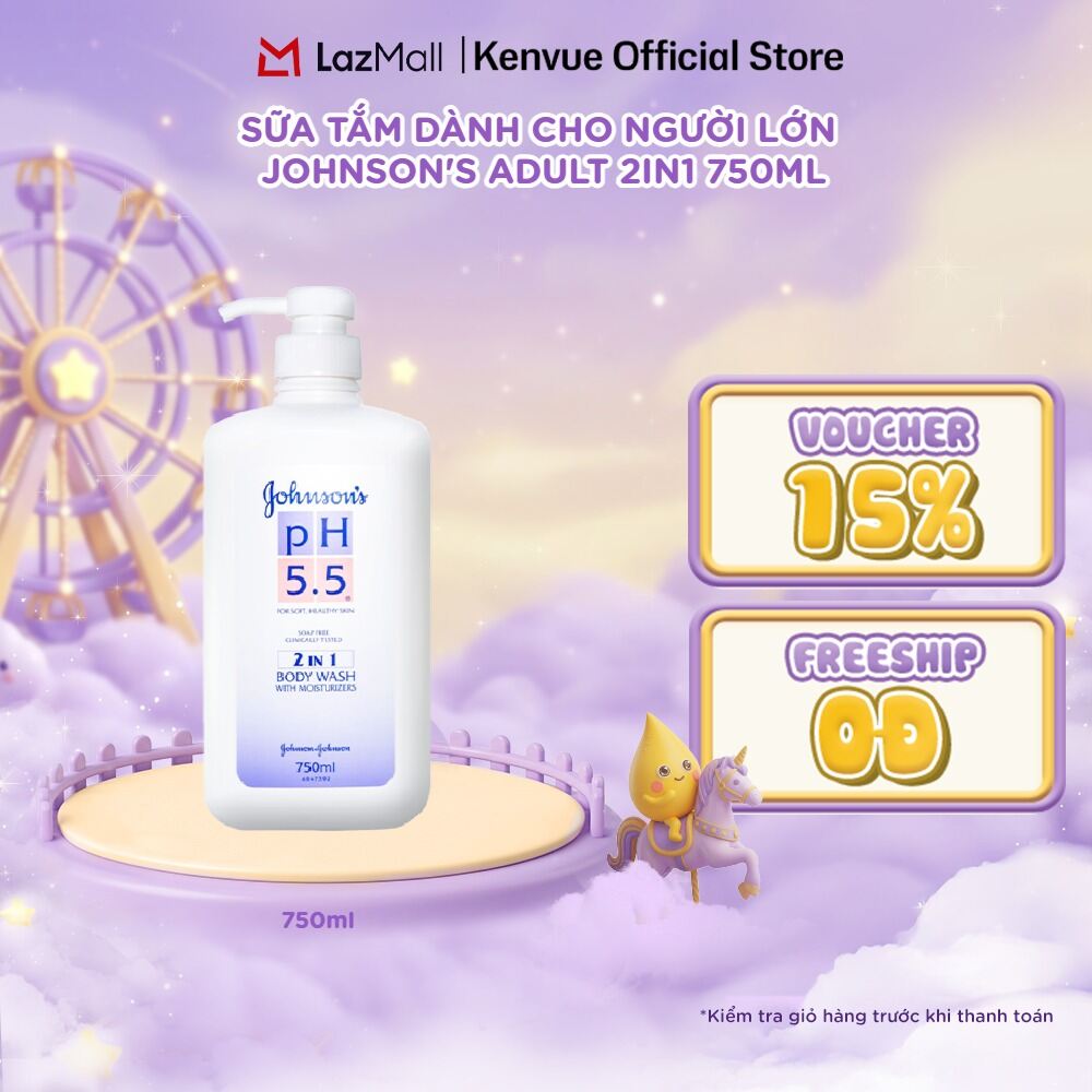 Sữa Tắm Người Lớn 2 Trong 1 Ph5.5 - Dung Tích 750ml