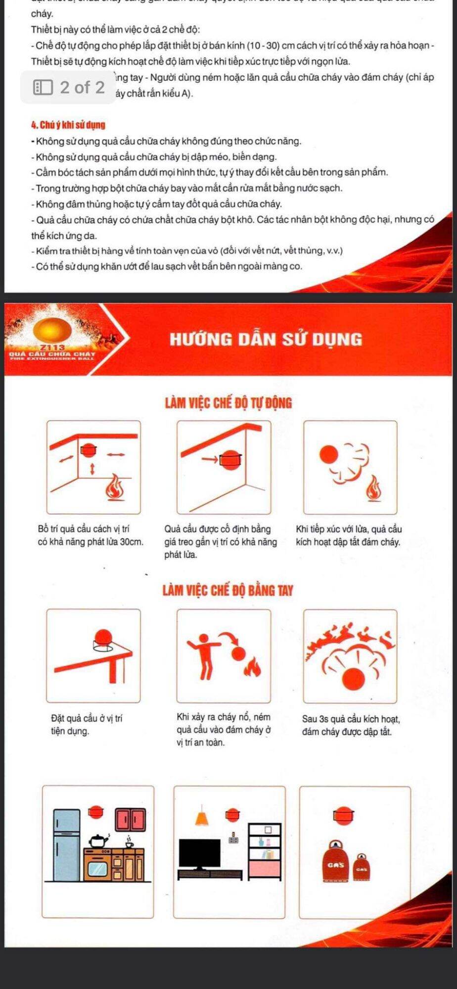 Quả cầu chữa cháy Z113