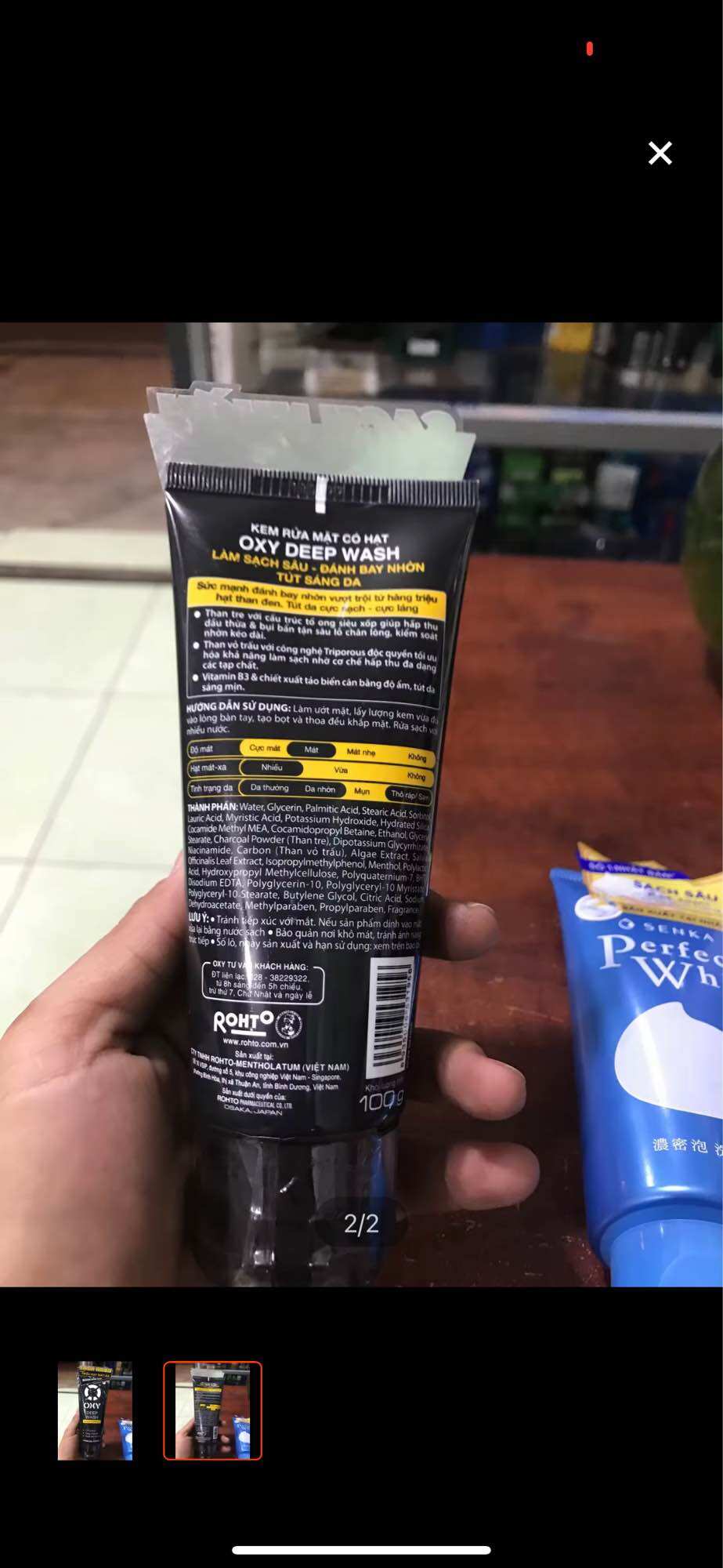Sữa rửa mặt Oxy deep wash chai 100g combo 2 chai