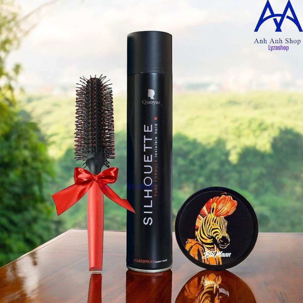 Combo gôm Silhouete 420ml và Sáp Blumaan Ngựa kèm lược