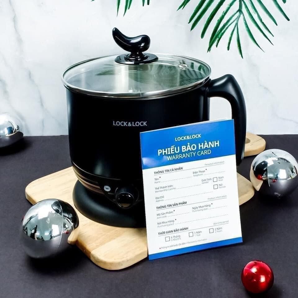 🍲🍲 nồi lẩu điện đa năng, ca nấu mì mini lock&lock multi pot 1.2l ejp316blk ♨️ nấu lẩu ♨️ nấu mì ♨️ đun nước ♨️ pha cà phê/trà ♨️ luộc ngô,... ✅công suất 600w mạnh mẽ, làm cực nóng nhanh.