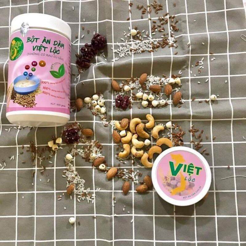 ♡ free ship ♡ Bột ăn dặm việt lộc ,có rau và không rau. Cho bé từ 4 tháng tuổi