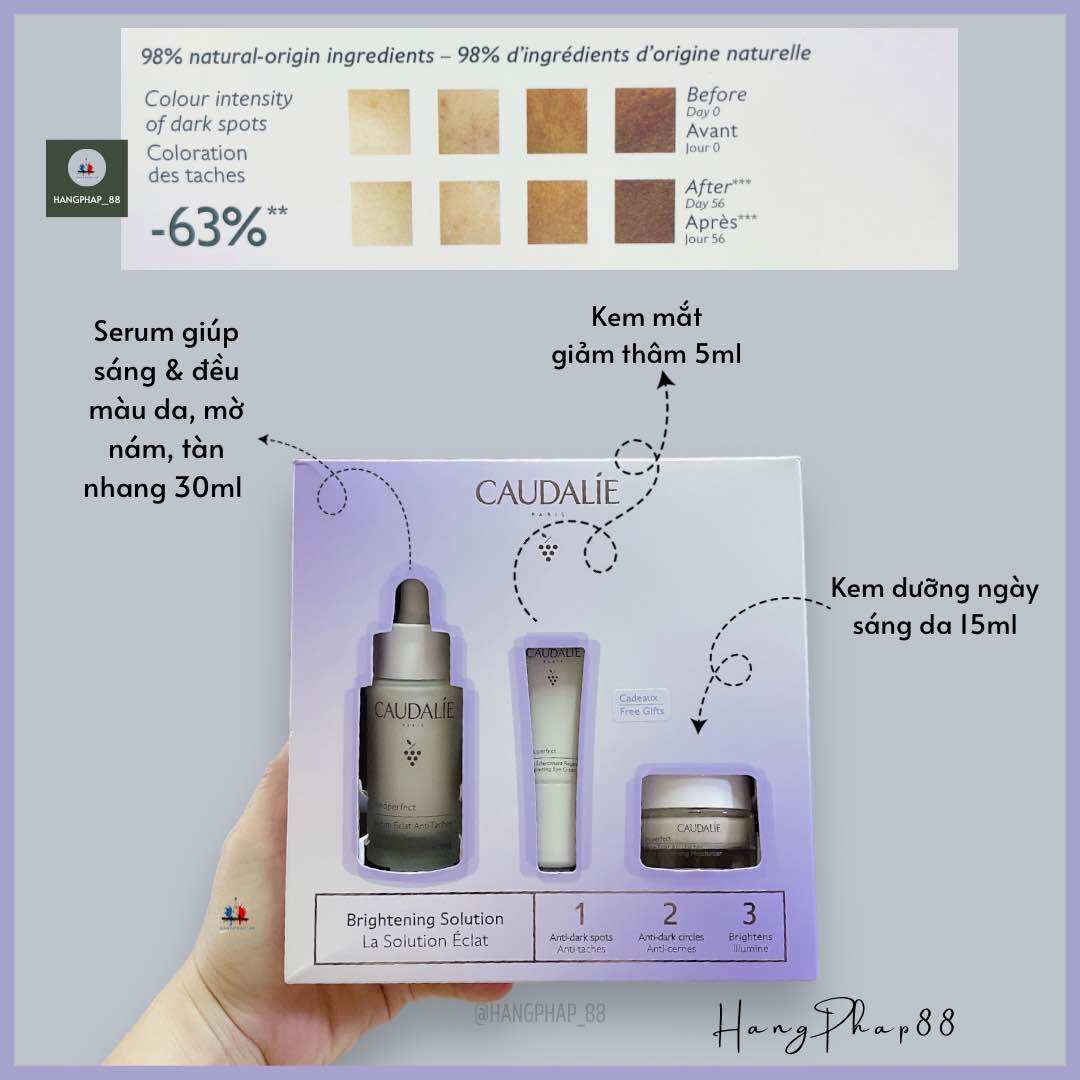 Set Caudalie sáng da mờ thâm mẫu mới