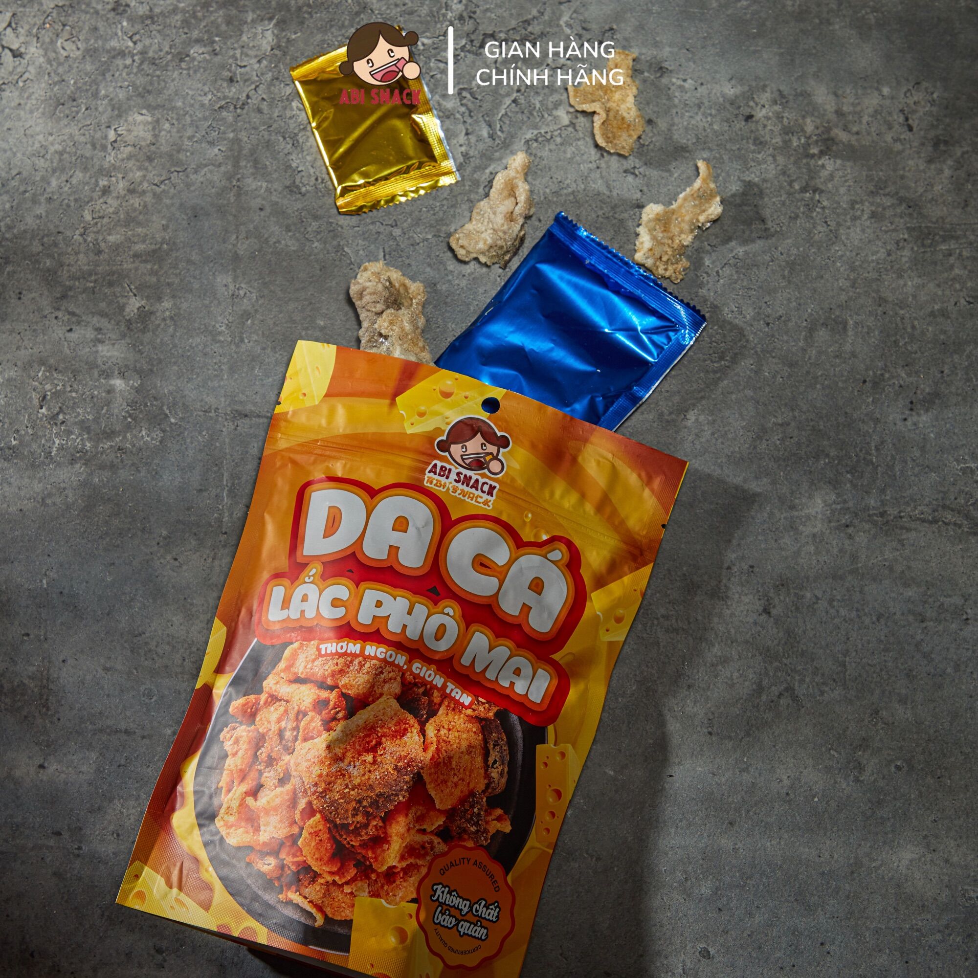 Snack Da Cá Lắc Phô Mai - Abi Snack - 70gram
